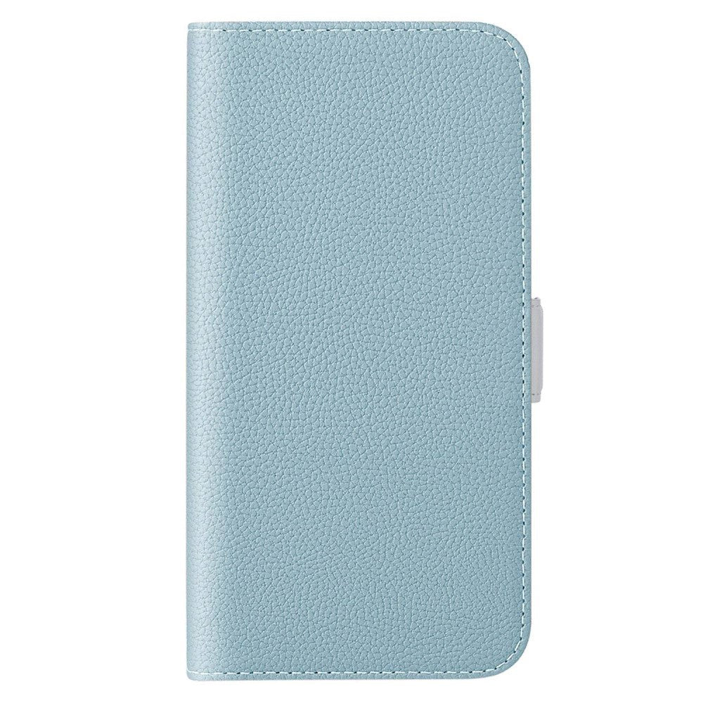 Samsung Galaxy A54 (5G) Litchi Leather Wallet Case with Magnetic Closure - Blue