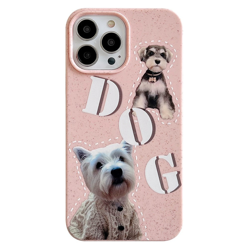 iPhone 14 Pro Flexible Plastic Case w. Motif - Dogs