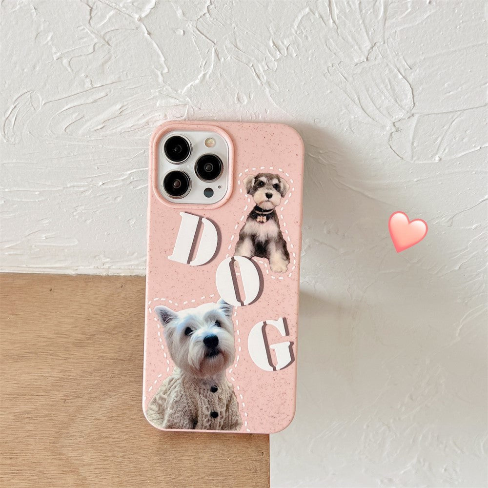 iPhone 14 Pro Flexible Plastic Case w. Motif - Dogs