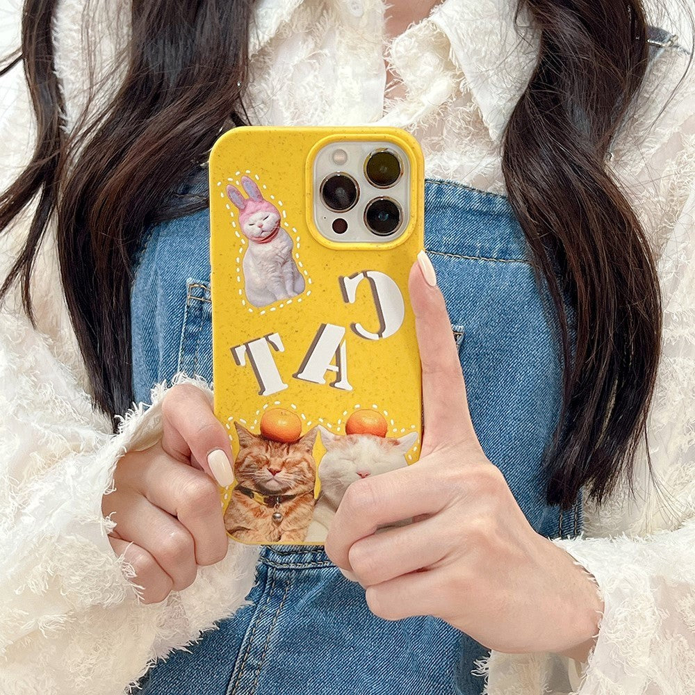 iPhone 14 Pro Flexible Plastic Case w. Motif - Cats