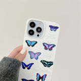 iPhone 14 Pro Flexible Plastic Case w. Motif - Butterflies