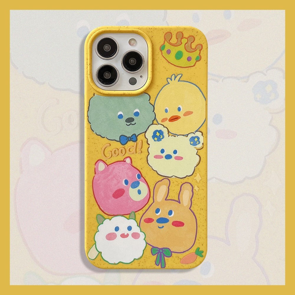 iPhone 14 Pro Flexible Plastic Case w. Motif - Cute Animals