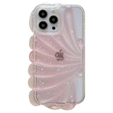 iPhone 14 Pro 3D Plastic Case Flexible with Seashell / Transparent - Pink