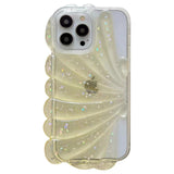 iPhone 14 Pro 3D Plastic Case Flexible with Seashell / Transparent - Yellow