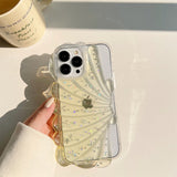 iPhone 14 Pro 3D Plastic Case Flexible with Seashell / Transparent - Yellow