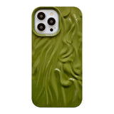 iPhone 13 Pro Flexible Case - Wavy Design - Green