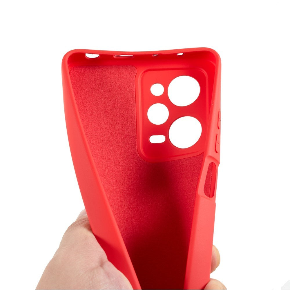 EIDERWOOD Xiaomi Poco X5 Pro (5G) Lined Flexible Plastic Case - Red