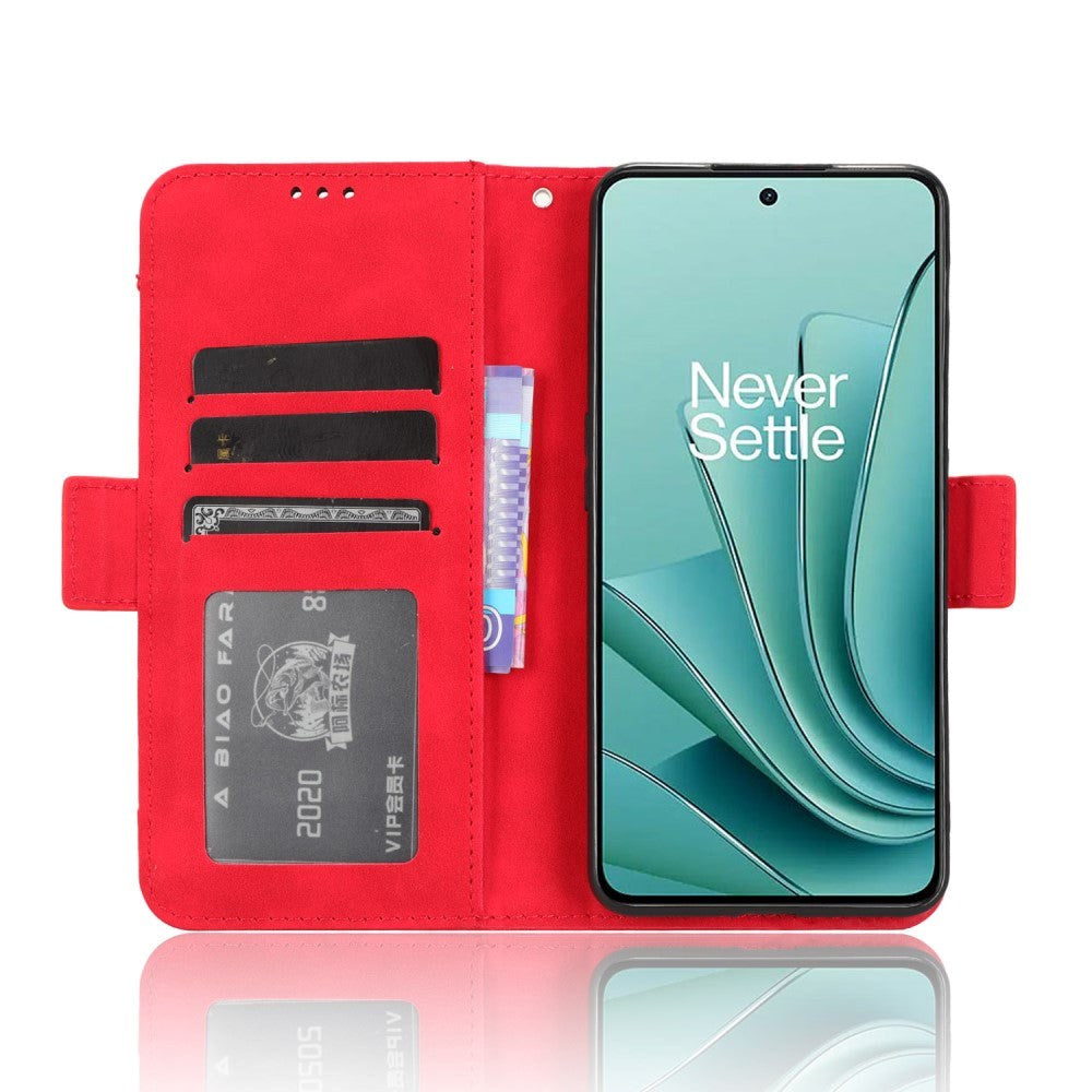 OnePlus Nord 3 (5G) Leather Flip Case w. Large Wallet - Red