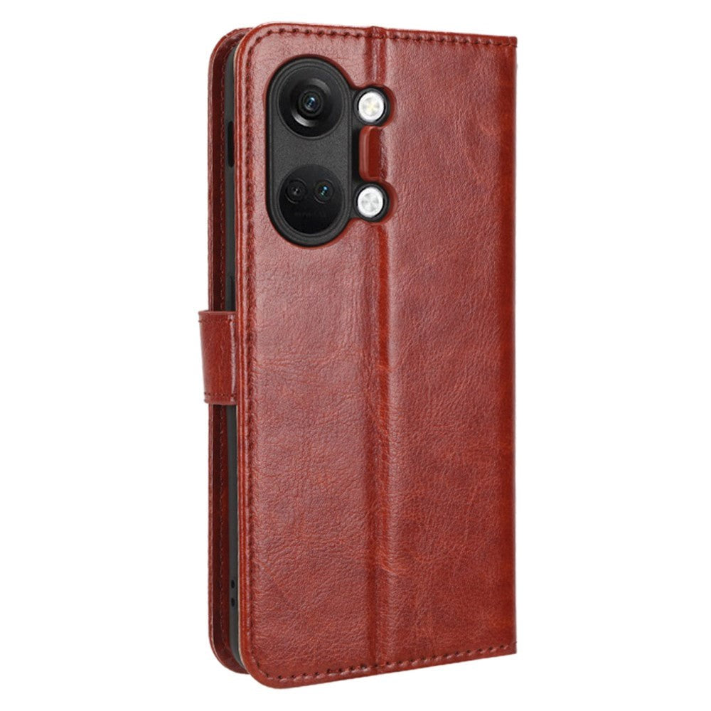 OnePlus Nord 3 (5G) Leather Flip Case with Wallet and Strap - Brown