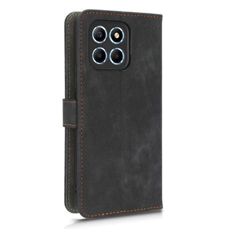 Honor 70 Lite Leather Flip Case with Wallet and Strap - Black