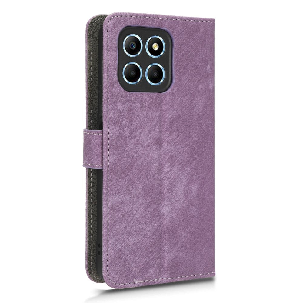 Honor 70 Lite Leather Flip Case with Wallet and Strap - Purple