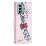 Nokia G22 Leather Case w. Wallet - Giraffe