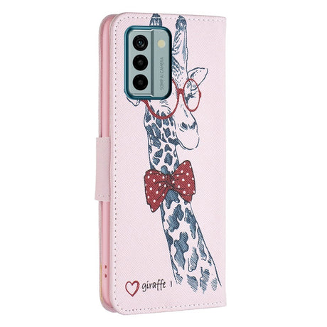 Nokia G22 Leather Case w. Wallet - Giraffe