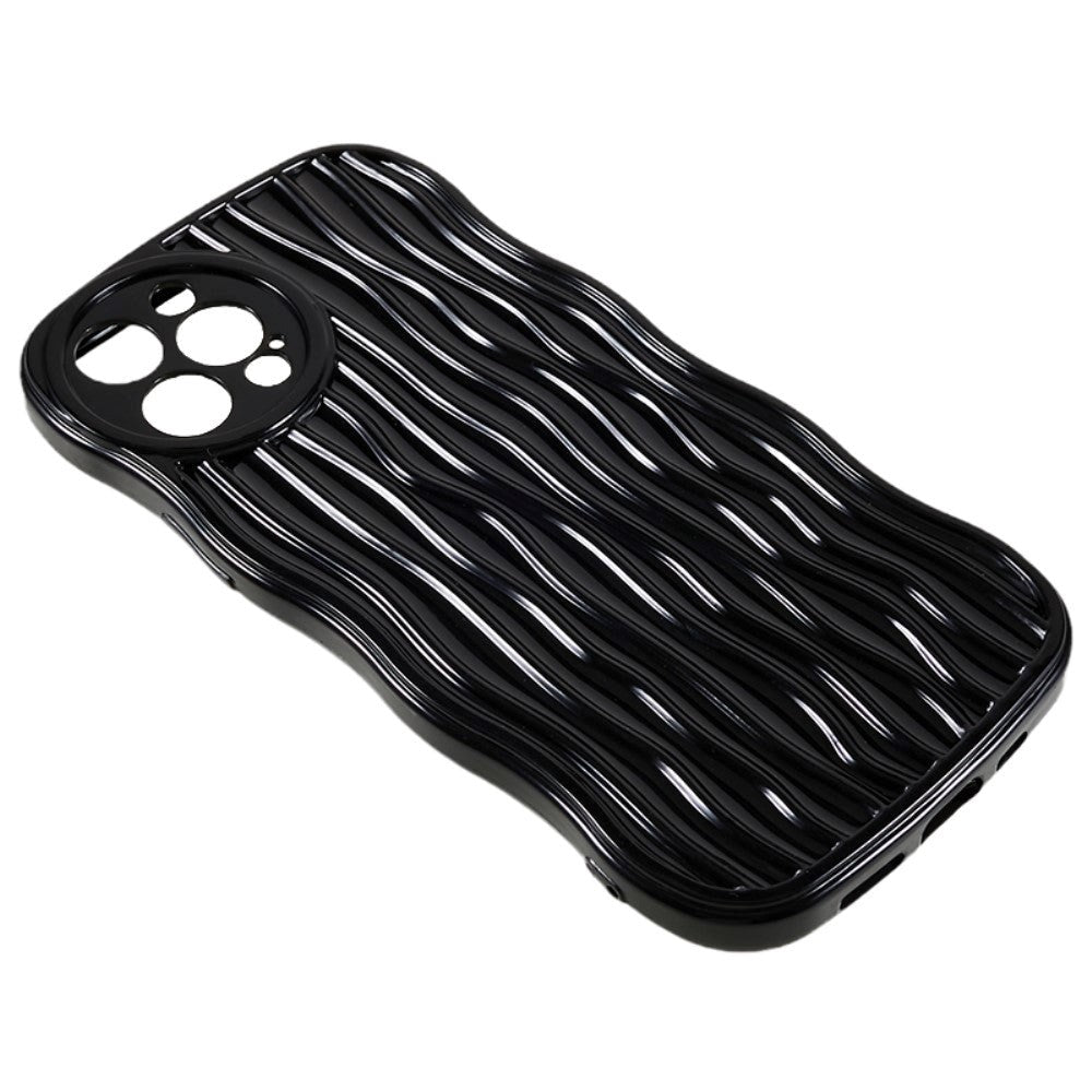 iPhone 12 Pro Flexible Case - Wavy - Black