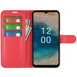 Nokia G22 Litchi Leather Case w. Wallet - Red