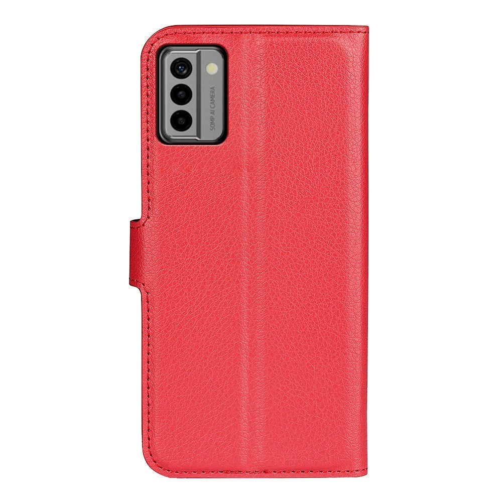 Nokia G22 Litchi Leather Case w. Wallet - Red