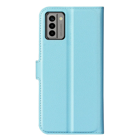 Nokia G22 Litchi Leather Case w. Wallet - Blue