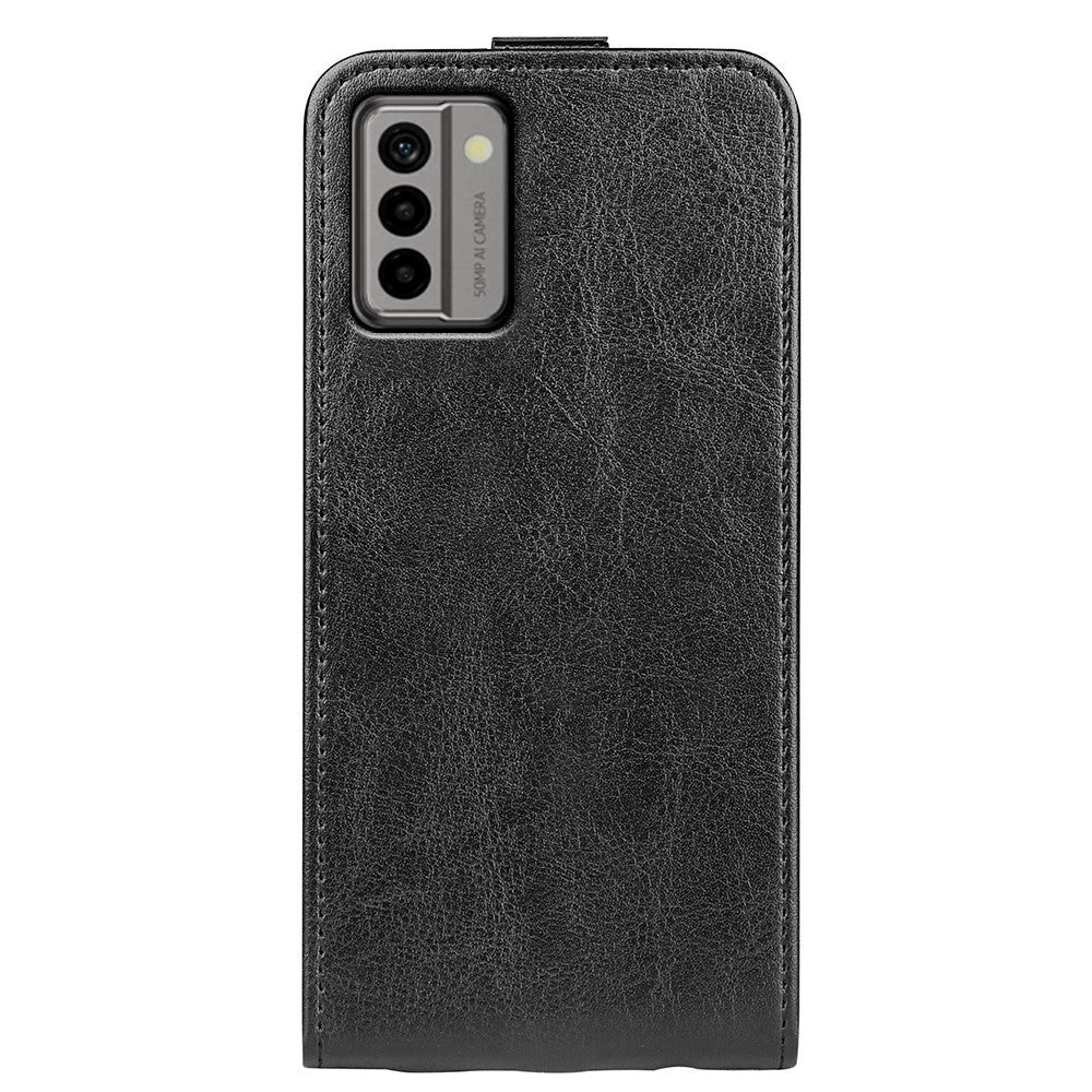 Nokia G22 Vertical Flip Leather Case w. Card Holder - Black