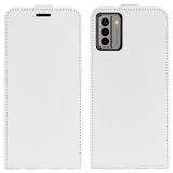 Nokia G22 Vertical Flip Leather Case w. Card Holder - White