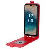 Nokia G22 Vertical Flip Leather Case w. Card Holder - Red