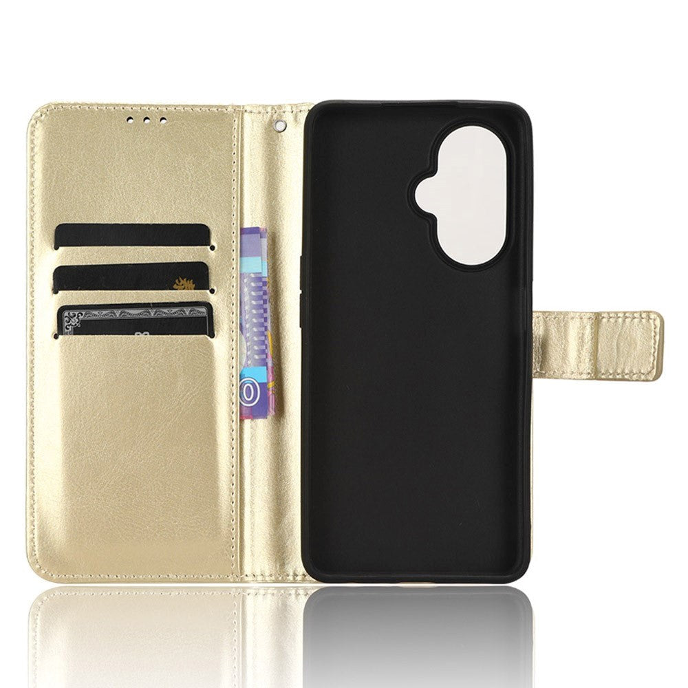 OnePlus Nord CE 3 Lite Leather Case w. Wallet & Stand Function - Gold