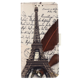 Nokia C32 Leather Case w. Wallet - The Eiffel Tower