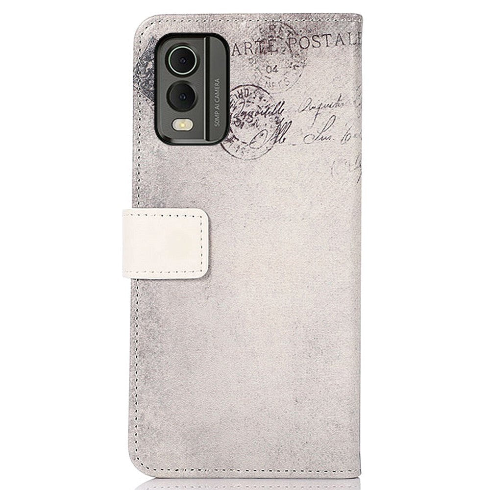 Nokia C32 Leather Case w. Wallet - Cat with Heart