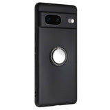 Google Pixel 8 Flexible Plastic Case w. Magnetic Ring Kickstand - Black w. Black Ring