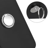 Google Pixel 8 Flexible Plastic Case w. Magnetic Ring Kickstand - Black w. Silver Ring