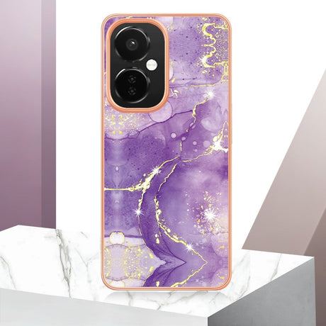 OnePlus Nord CE 3 Lite (5G) Hybrid Plastic Case - Purple / Gold Marble