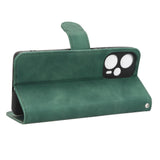 Xiaomi Poco F5 Leather Flip Case with Wallet and Stand Function - Green