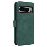 Google Pixel 8 Pro Leather Flip Case with Wallet and Stand Function - Green