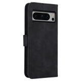 Google Pixel 8 Pro Leather Flip Case with Wallet and Stand Function - Black