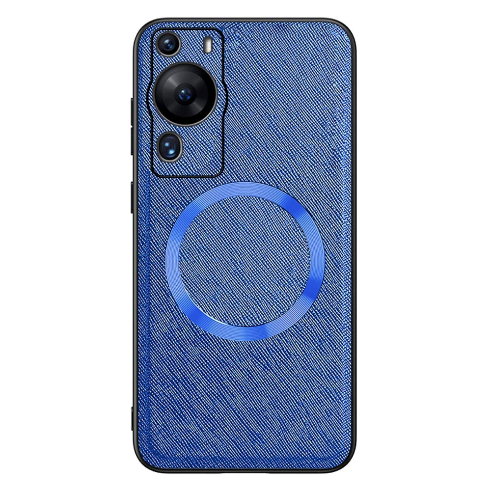 Huawei P60 Pro Plastic Case with Rough Texture - MagSafe Compatible - Blue