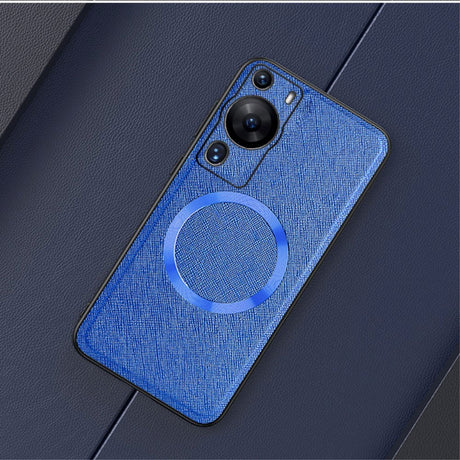 Huawei P60 Pro Plastic Case with Rough Texture - MagSafe Compatible - Blue