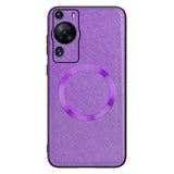 Huawei P60 Pro Plastic Case with Rough Texture - MagSafe Compatible - Purple