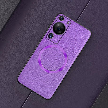 Huawei P60 Pro Plastic Case with Rough Texture - MagSafe Compatible - Purple