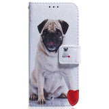 Google Pixel 8 Leather Wallet Case w. Print - Pug