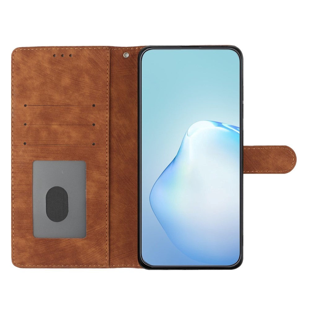 Xiaomi Redmi Note 11 Pro Leather Flip Case with Wallet and Strap - Brown