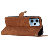 Xiaomi Redmi Note 11 Pro Leather Flip Case with Wallet and Strap - Brown