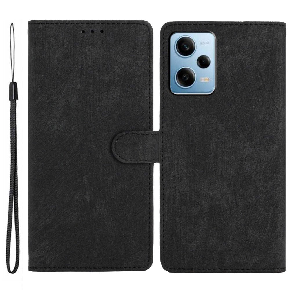 Xiaomi Redmi Note 11 Pro Leather Flip Case with Wallet and Strap - Black