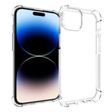 iPhone 15 Plus Shock-Proof Flexible Plastic Case - Transparent