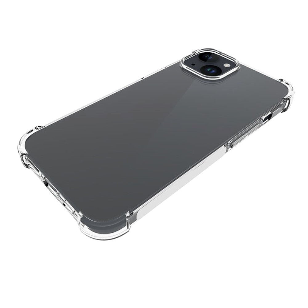 iPhone 15 Plus Shock-Proof Flexible Plastic Case - Transparent