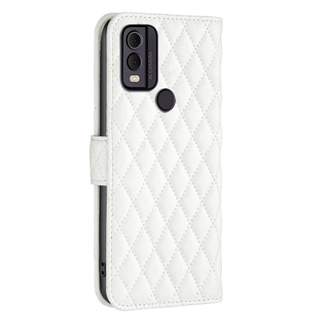 Nokia C22 Soft Leather Flip Cover w. Cardholder and Stand Function - White