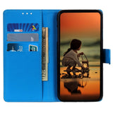 Google Pixel 8 Pro Litchi Leather Case w. Wallet - Blue