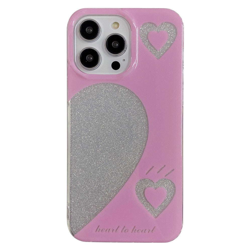 iPhone 13 Pro Glitter Glitter Plastic Case - Heart To Heart