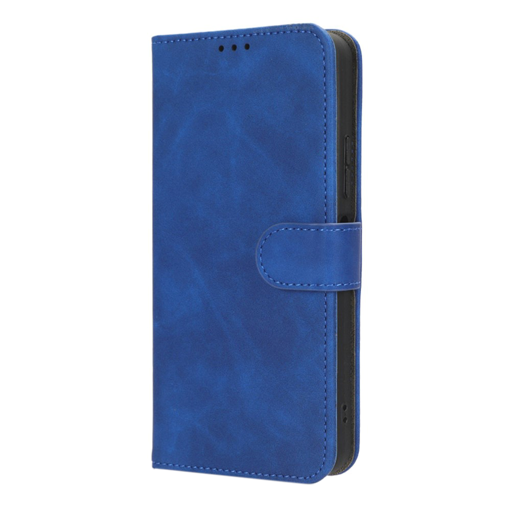 Nokia C32 Leather Flip Case with Wallet and Stand Function - Blue