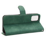 Nokia C32 Leather Flip Case with Wallet and Stand Function - Green