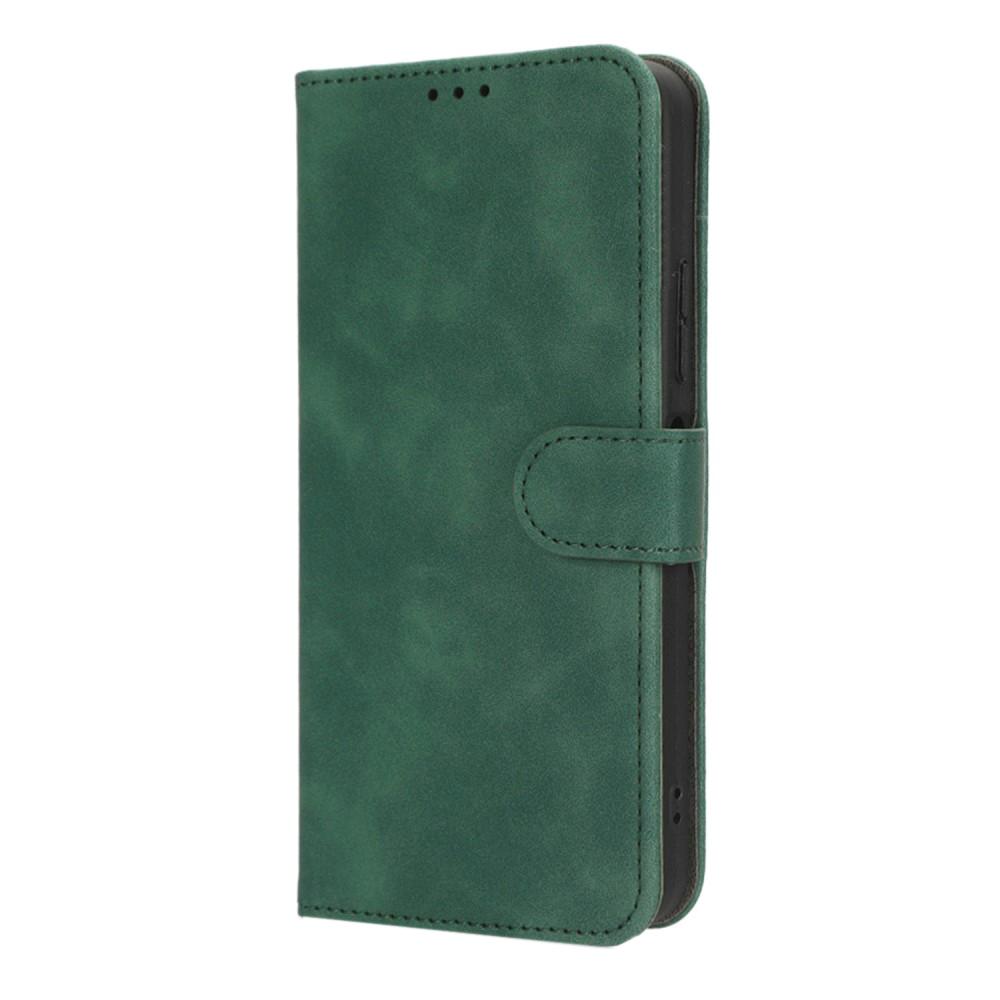 Nokia C32 Leather Flip Case with Wallet and Stand Function - Green