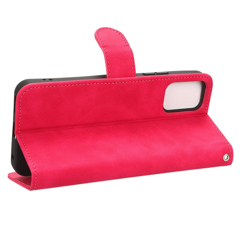 Nokia C32 Leather Flip Case with Wallet and Stand Function - Pink